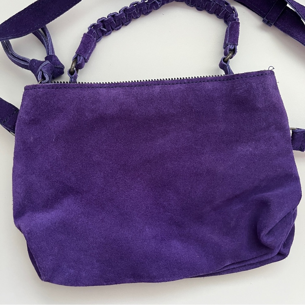 Free People Purple Suede Crossbody Bag - Picture 2 of 10